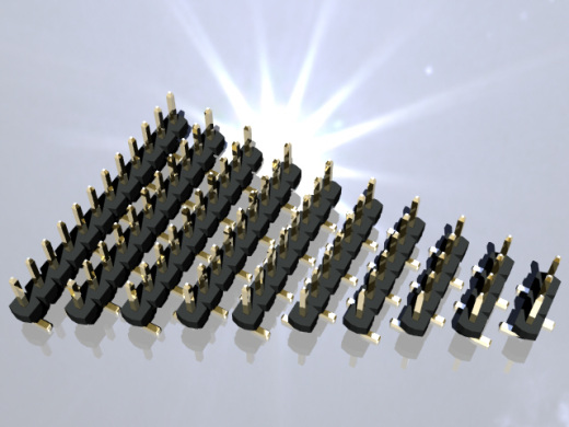 引脚接头单直SMD，间距2毫米，高度6.6毫米。它是一种用于带有电子设备的印刷电路板上的元件缩略图